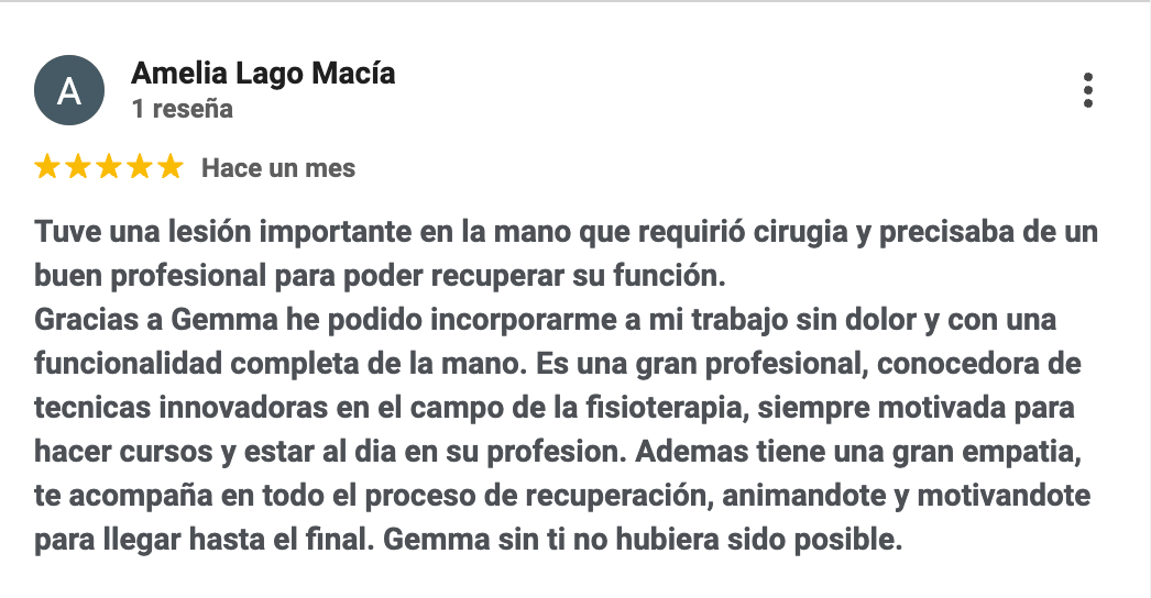 AMELIA LAGO_Gemma Gomez_mejor fisioterapeuta de Salamanca_mejores reseñas de fisioterapia