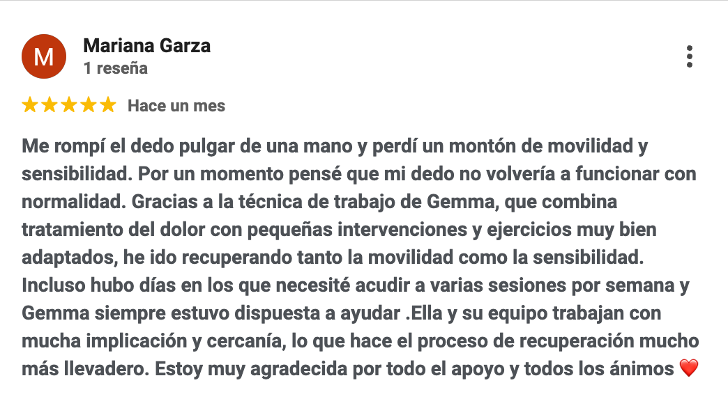 MARIANA GARZA_Mejores reseñas de fisioterapeuta en Salamanca_Gemma Gomez