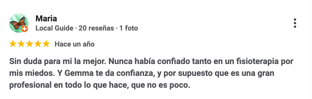 MARÍA_Gemma Gomez_Fisioterapeuta_Salamanca_mejores reseñas